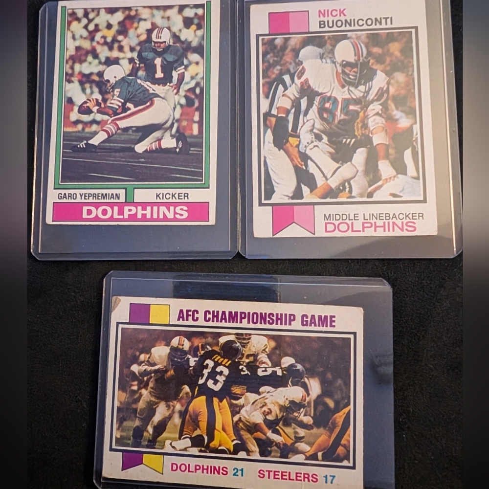 Vintage Miami Dolphins Football Cards